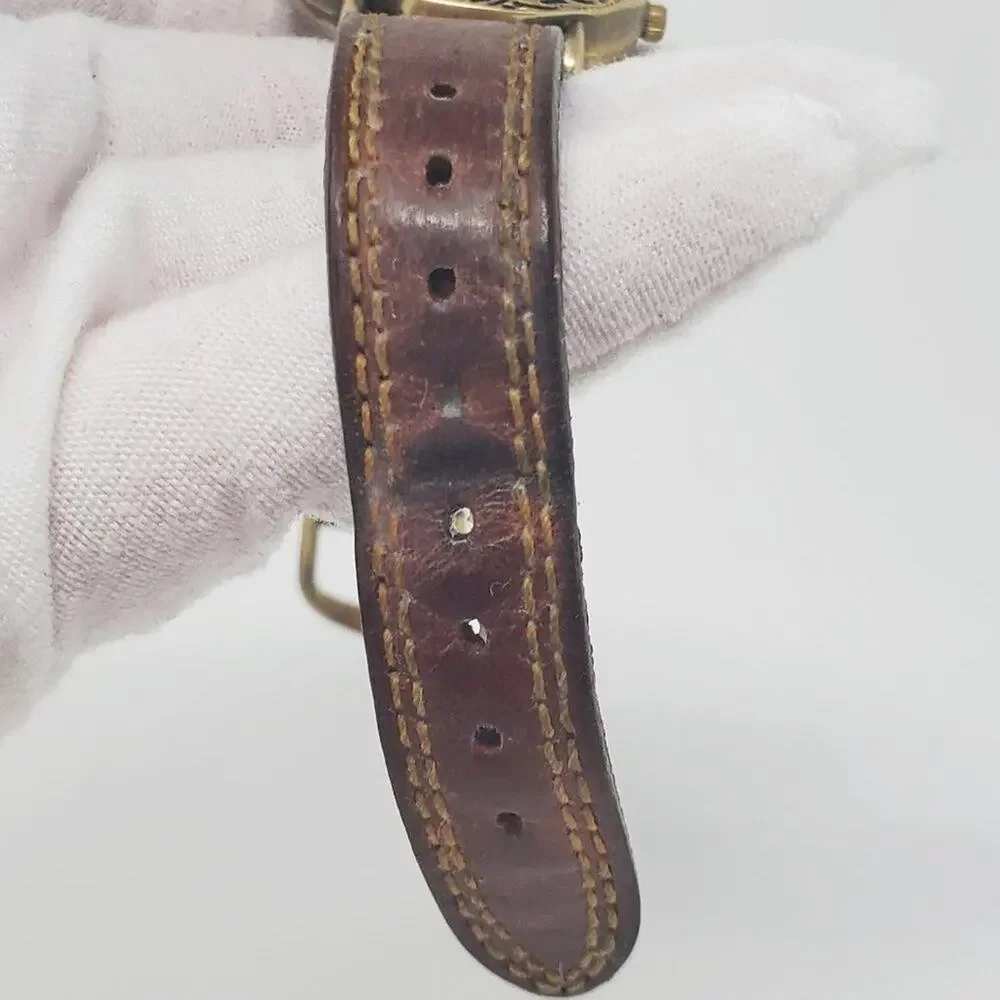Disney X Timex Pocahontas Brass w Moving Leaves, Brown Band Watch